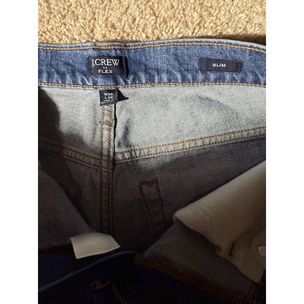 J Crew Jeans Mens 30x31 Blue Flex Skinny Fit Stretch Denim Medium Wash Pants - Picture 5 of 8